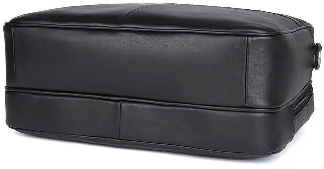 Alt view image 5 of 5 - Polare 17'' Full Grain Leather Professional Briefcase Work Bag Business Case for Men Fits 15.6'' Laptop