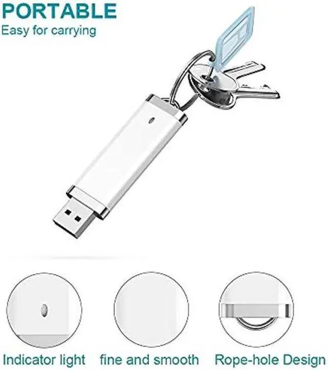 Alt view image 4 of 5 - KEXIN 50 Pack 8GB Flash Drive USB Flash Drive 8 GB Thumb Drive Pen Drive Jump Drive 8G Memory Stick Zip Drive Photo USB Stick Design in Snapcap White