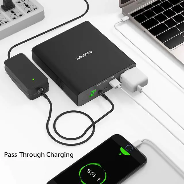 Alt view image 4 of 5 - Volessence 27000mAh AC 130W Outlet Portable Laptop Charger (TSA-Approved), Travel Laptop Power Bank & External Battery Pack for MacBook, CPAP,Projector, Drone Headphone and More