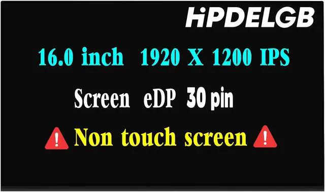Main image of HPDELGB Replacement for HP Elitebook 860 G9 860 G10 G11 LCD Screen 1920x1200 N14763-001 M74471-ND1 LCD Display Screen Panel Replacement 30Pin Non-Touch Screen