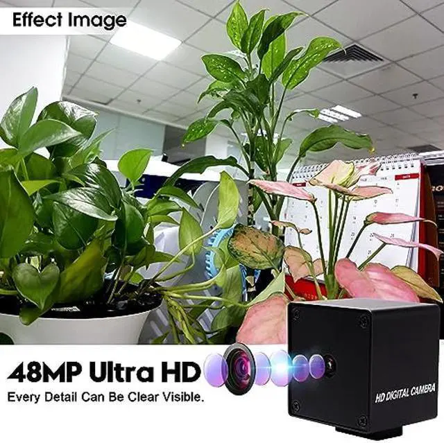 Alt view image 2 of 5 - IFWATER USB Camera 48MP Webcam Ultra HD Autofocus 70 Degree Lens with Metal Case,200ms Fast Automatically Focus Clear USB Camera Plug and Play for PC Raspberry Pi Jetson Nano Laptop Prototype Camera