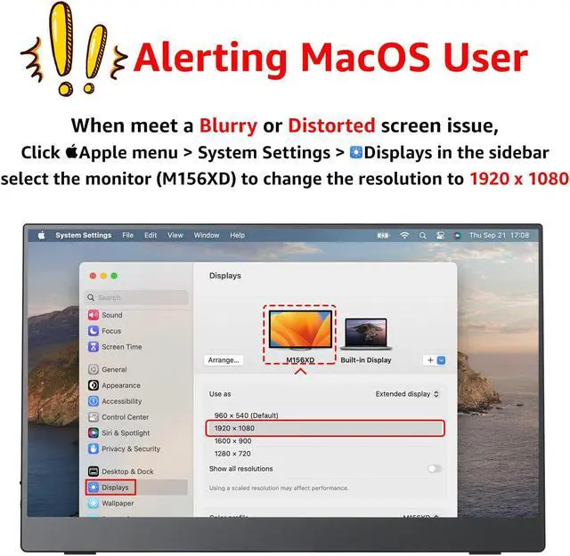 Alt view image 2 of 5 - VisionOwl Portable Monitor-15.6 Inch Slim Computer Display Gaming External Monitor Full HD 1080P USB Type-C HDMI IPS Screen with Cover for Travel Laptop MacBook Surface PC PS4/PS5 Xbox VESA Mountable