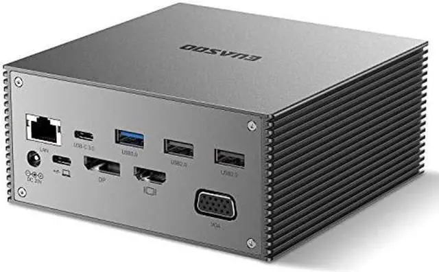 Main image of EUASOO USB-C Docking Station 16 in 1 Triple Display USB C Dock with Charging Support, 4K HDMI, DP, VGA, 7 USB Ports, Ethernet, SD/TF Card Reader for MacBook and Windows, MacOS only Support Mirror Mode