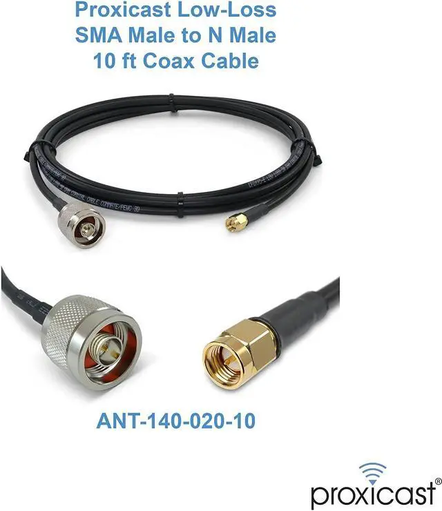 Alt view image 3 of 5 - Proxicast 10 dBi 4G/5G/WiFI Omni Antenna + 10 ft Pro-Grade Coax Cable + Free Tape Bundle (ANT-126-002-BDL-10)