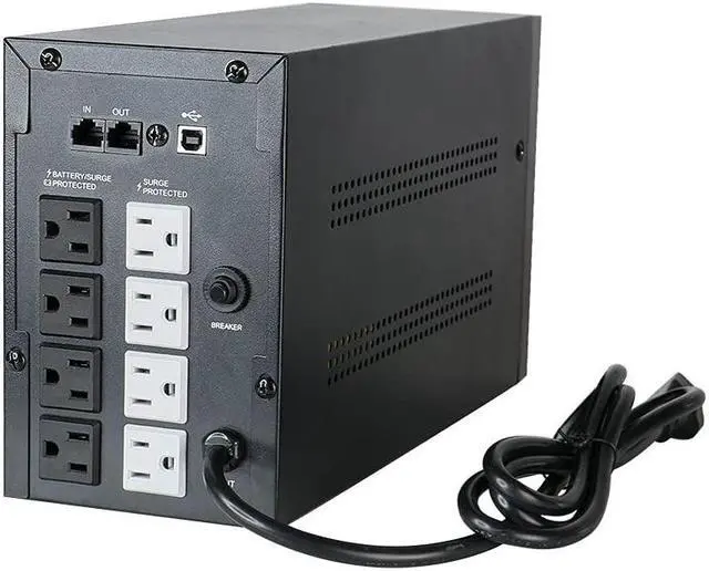 Alt view image 4 of 5 - 1500VA/900W Ups Battery Backup and Surge Protector,Computer Uninterruptible Power Supply Units,SKE Ups Power Supply