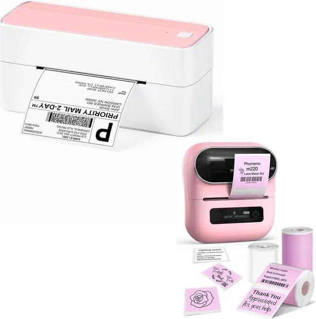 Main image of Phomemo M220 Label Maker, 241bt Bluetooth Shipping Label Printer, Compatible with Android and iOS Phone & Laptop