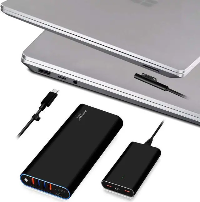 Alt view image 5 of 5 - BatPower 98Wh High Power Delivery 140W Surface DC/PD USB C Power Bank PD Portable Charger Compatible for Microsoft Surface Pro 8 X 7 6 5 4 3 Go Book 3 2 Laptop 4 3 2 1 USB-C External Battery