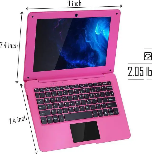 Alt view image 3 of 5 - 10.1" Inch Kids Laptop Computer, Netbook Powered by Android 7.1.1, Quad Core Processor, 2gb Ram, 32gb Storage, Bluetooth, WiFi
