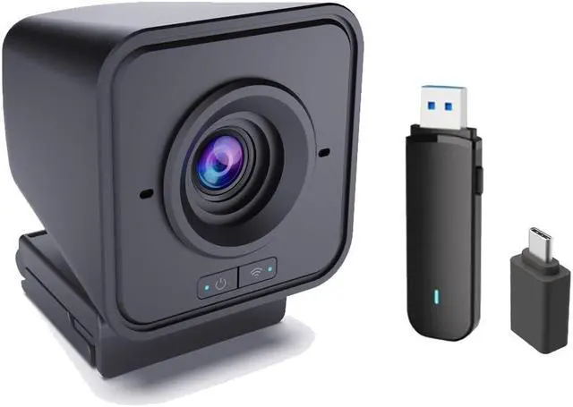 Main image of Project Telecom Marconi Wireless HD 1080p Webcam, 2MP, USB-A & USB-C, PC, Laptop, Streaming, Built in Mic, Video Conference Calling, Webinars, Gaming, Compatible with Ecamm Live