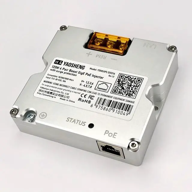 Alt view image 2 of 5 - 120W Boost PoE Injector with Comprehensive Protection for Standard Actuated Starlink