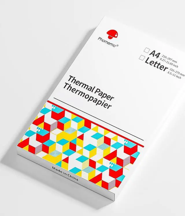 Alt view image 3 of 5 - Phomemo M08F Thermal Portable Printer - Thermal Printer Paper 8.5 x 11 Inch