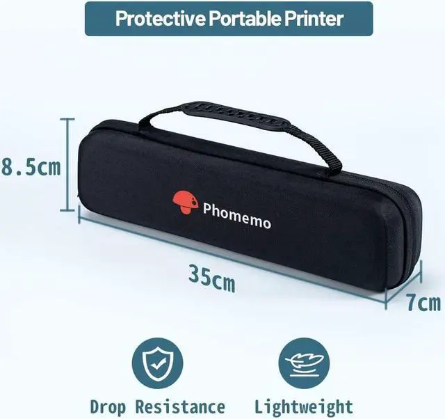 Alt view image 3 of 5 - Phomemo M08F Portable Thermal Printer & Case, Bluetooth Wireless Inkless Thermal Printers for Travel & Office Compatible with Android and iOS Phone & Laptop