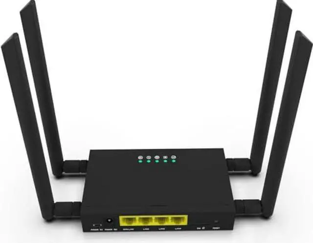 Alt view image 3 of 5 - HOSAYA GC111 Industrial Grade 4G CPE LTE SIM Card WiFi Router Tough Iron case 32 WiFi Users RJ45 X 4 Dual Power 12V/5V Big SMA Antennas Plus 1.5M Cable 4G Antennas Multiple Languages