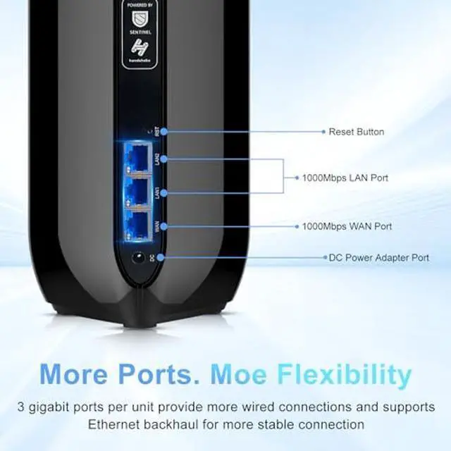 Alt view image 5 of 5 - Wiflyer AX3600 WiFi 6 Router, Dual Band Gigabit Wireless High Speed Router, 802.11ax Internet Router, Strong Signal and Wide Coverage, S600