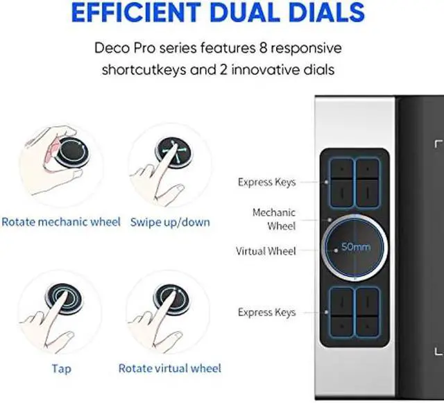 Alt view image 5 of 5 - XPPen Deco Pro MW Bluetooth Graphics Tablet 11x6 Inches Wireless Drawing Tablets Painting Pen Tablet for Drawing and Remote Learning (Deco Pro MW)