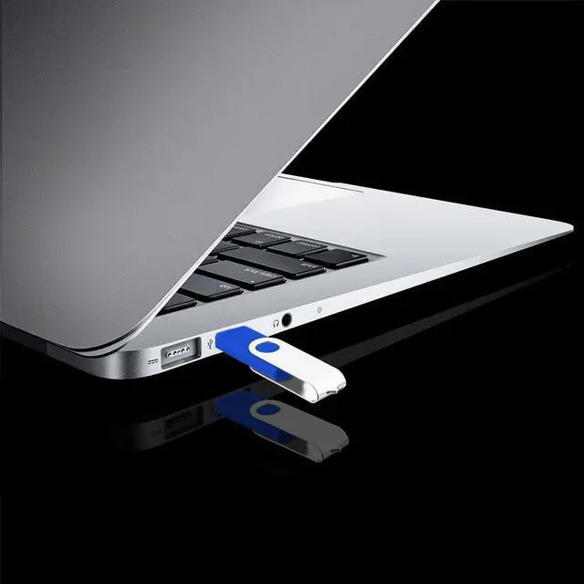 Alt view image 2 of 5 - EASTBULL 2GB Flash Drive 100 Bulk USB 2.0 Fast Speed Flash Drives Pack Swivel USB Drives Pack (Blue)