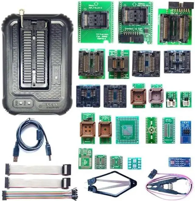 Main image of Xgecu TL866II Plus Upgraded Xgecu T48 Programmer 24 Adapter t48 eprom Programmer TL866-3G IC Bios AVR MCU SPI Nor NAND Flash EMMC Clip Socket