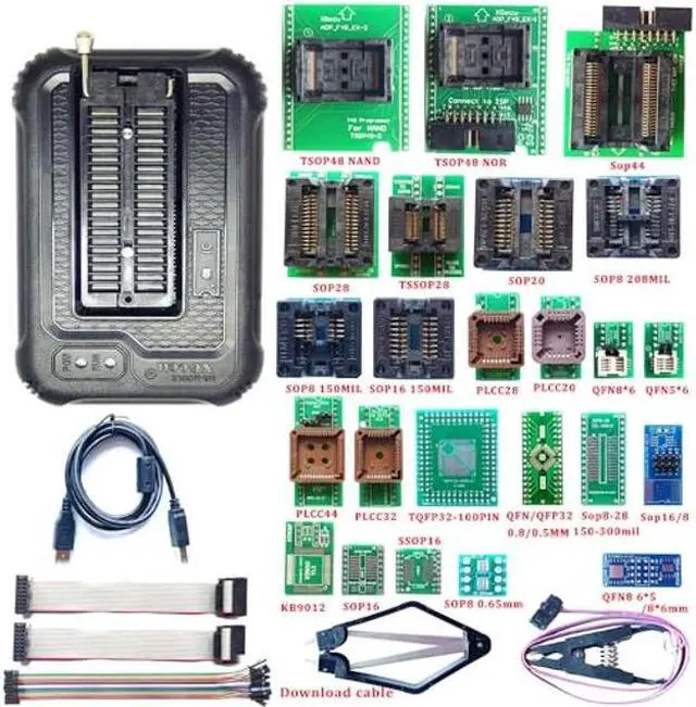 Alt view image 2 of 5 - Xgecu TL866II Plus Upgraded Xgecu T48 Programmer 24 Adapter t48 eprom Programmer TL866-3G IC Bios AVR MCU SPI Nor NAND Flash EMMC Clip Socket