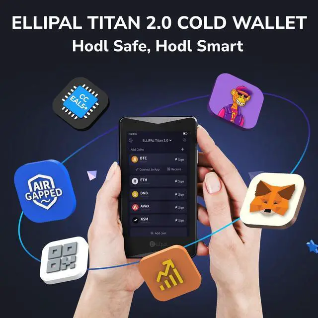 Alt view image 3 of 5 - ELLIPAL Titan 2.0 Crypto Cold Wallet, Hardware Wallet, 100% offline, Air-gapped - The Most Secure Crypto Wallet for 10000+ Coins & Tokens & NFTs