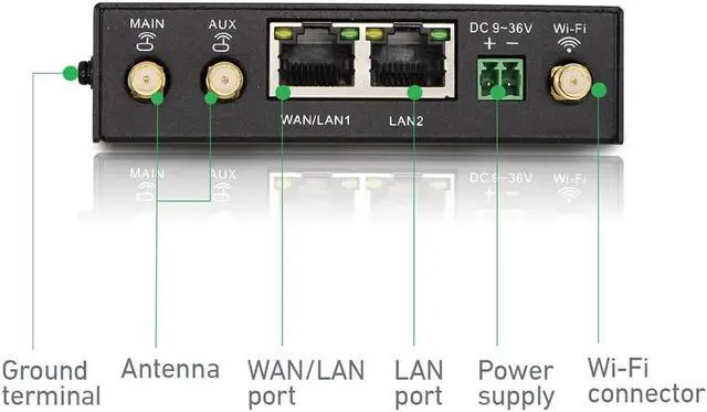Alt view image 5 of 5 - IR302 InHand Networks IR302 Industrial IoT 4G LTE VPN Cellular Router, LTE Cat 4 Without Wi-Fi, Support T-Mobile, AT&T & Verizon, UL Certification