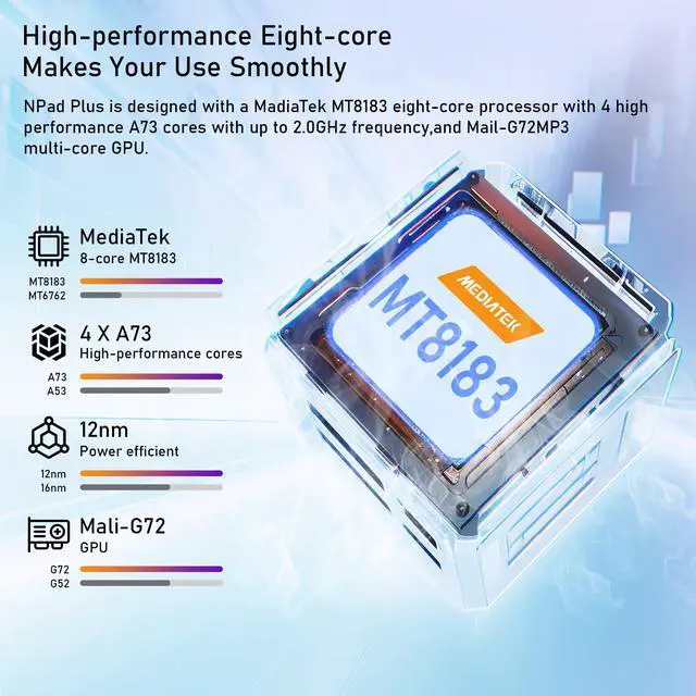 Alt view image 2 of 5 - N-one Android Tablet, 10.4 Inch Android 13 Kids Tablets, 16G 128G 8-Core & 1TB Expand Game Tablet, WiFi GPS Bluetooth and Google GMS Certified for Work Education