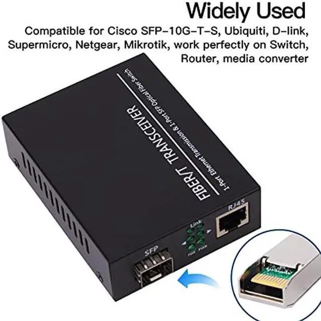 Alt view image 4 of 5 - 4PAKC 10G SFP RJ45 Copper Transceiver, 10G T Copper Module 10GBase-T SFP CAT.6a/7 up to 30 Meters Compatible with Cisco,Ubiquiti,Netgear,D-Link,Supermicro,TP-Link,Broadcom Mikrotik,Unifi