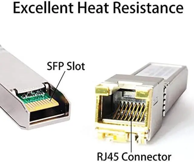 Alt view image 5 of 5 - 4PAKC 10G SFP RJ45 Copper Transceiver, 10G T Copper Module 10GBase-T SFP CAT.6a/7 up to 30 Meters Compatible with Cisco,Ubiquiti,Netgear,D-Link,Supermicro,TP-Link,Broadcom Mikrotik,Unifi