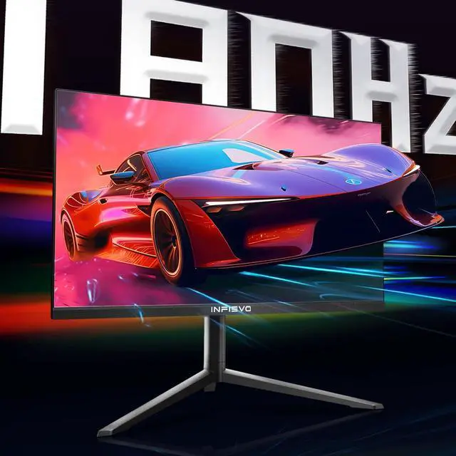 Alt view image 5 of 5 - INFIEVO 27 Inch Gaming Monitor QHD 2560 x 1440P 180Hz IPS 1m Computer Monitor, 95% DCI-P3,Height/Pivot/Swivel/Tilt Adjustable Vertical Monitor, FreeSync,HDR,Eye Care, HDMI/DPX2,VESA Compatible