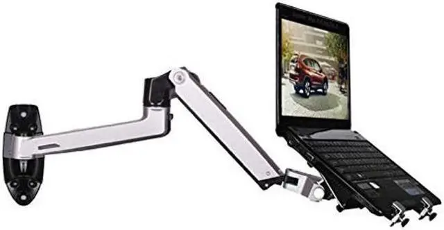 Main image of XSJ8012WT Aluminum Alloy Mechanical Spring Arm Wall Mount Laptop Holder Full Motion Laptop Mount Arm Monitor Holder Laptop Stand (Black)