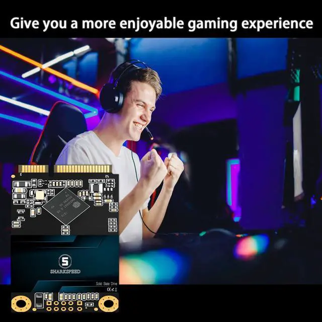 Alt view image 3 of 5 - mSATA SSD 2TB SHARKSPEED SATA 3 6Gb/s 3D NAND Mini Internal Solid State Drive for Laptop PC Desktop (mSATA, 2TB)