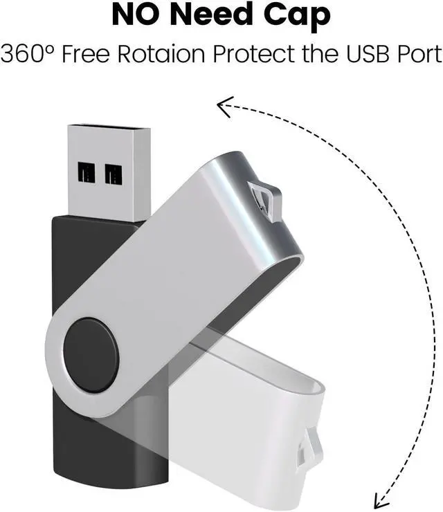 Alt view image 3 of 4 - AreTop USB 2.0 Flash Drive 2GB, Pack of 100 Thumb Drives Bulk Memory Sticks, Portable Keychain Jump Drive Multipack for Data Storage (2GB,black-100pack)
