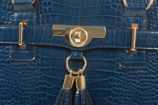 Alt view image 3 of 5 - JKM & Company Rolling Laptop Bag for Women | Designer Wheeled Briefcase | Fits 13-17" Laptops | Office Travel Computer Case (Riviera (Blue))