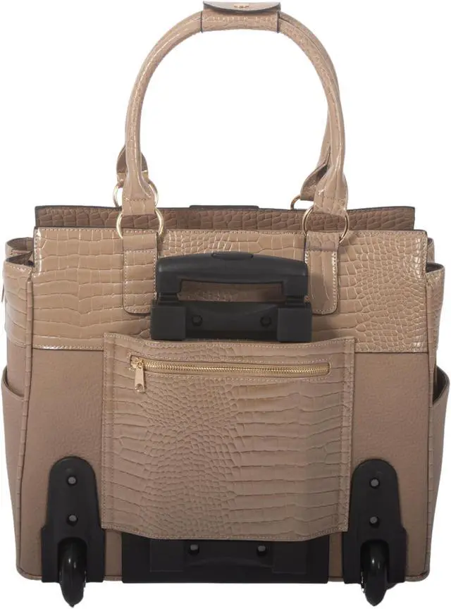 Alt view image 4 of 5 - JKM Rolling Briefcase, Rolling Laptop Bag Women, Rolling Tote Bag or Wheeled Purse (Windsor)
