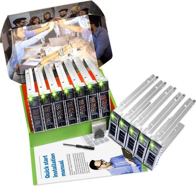 Alt view image 5 of 5 - WORKDONE 12-Pack - 3.5" Hard Drive Caddy - Compatible for Dell PowerEdge Selected 14-15th Gen. Servers - with Detailed Setup Manual - Front Sticker Labels - Screwdriver - Strong Tray Screws