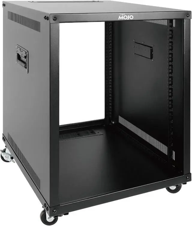 Main image of Tecmojo 12U Portable Rolling Network Rack, 4-Post Mobile Open Frame Server Rack with Wheels, Free Standing Server Cabinet for Computer/Data/AV/IT Equipment/Network Equipment