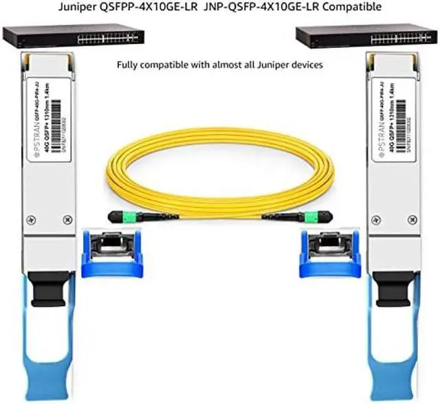 Alt view image 4 of 5 - OPSTRAN 40G QSFP+ 4X10GE IR Optical Transceiver Module Compatible for Juniper Networks JNP-QSFP-4X10GE-IR 4x10GBASE-IR QSFP+ 1310nm 1.4km MTP/MPO DDM SMF