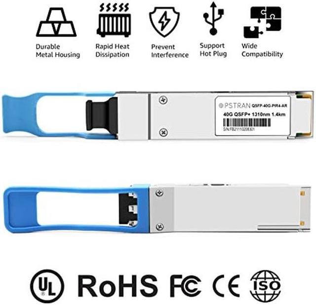 Alt view image 3 of 5 - OPSTRAN 40G QSFP+ PLRL4 Optical Transceiver Module Compatible for Arista QSFP-40G-PLRL4 40GBASE-PLRL4 QSFP+ 1310nm 1.4km MTP/MPO DDM SMF