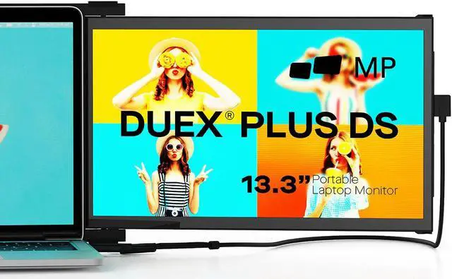 Main image of 2023 Mobile Pixels Duex Plus DS 13.3" Portable Monitor, USB Type-C/HDMI Plug and Play Laptop Screen Extender, Auto Rotation FHD 1080P Laptop Monitor, Windows/Mac/Android/Switch Compatible