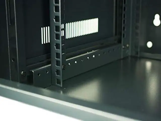 Alt view image 3 of 5 - Networx 6U Wall Mount Server Cabinet - 18 Inch Depth, Acrylic Door, Flat Packed