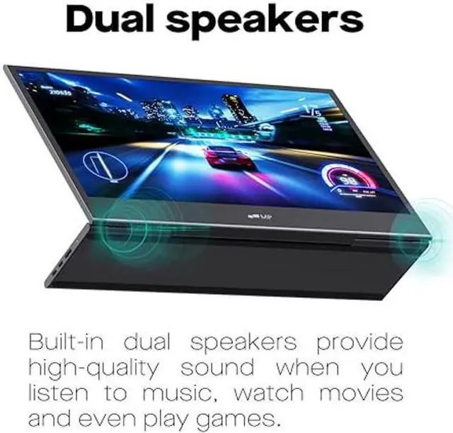 Alt view image 5 of 5 - Mobile Pixels Glance Laptop Portable Monitor, 16 Inch 1080P FHD Display USB-C&HDMI Portable Monitor, Travel Monitor with Dual Speakers for macOS/Windows/DeX/Nintendo Switch