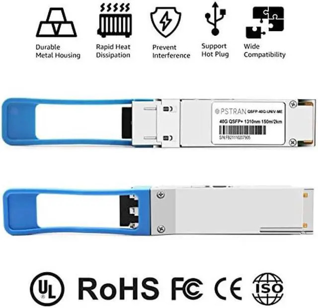 Alt view image 3 of 4 - 40G QSFP+ LX4 for Mellanox QSFP-LX4-40G 40GBASE-QSFP-LX4 QSFP+ Transceiver Module SMF/MMF 1310nm 2km/150m LC DOM