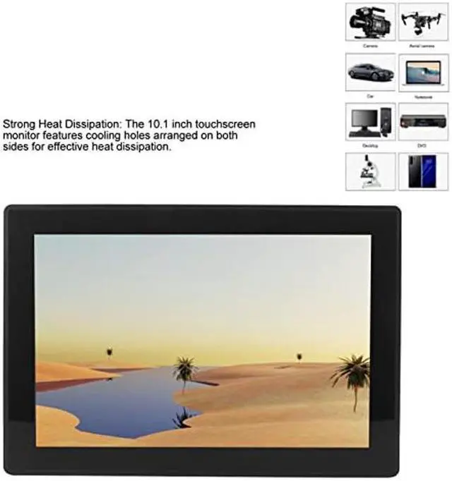 Alt view image 5 of 5 - 10.1 Inch Touchscreen Monitor, 1280x800 IP65 Waterproof IPS Touch Screen Monitor, HDMI VGA USB Capacitive Touch Monitor, PAL NTSC Automatic Recognition Full View
