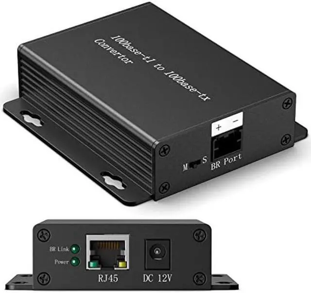 Main image of 100BASE Ethernet Media Converter Device 2-Wire Ethernet BroadR-Reach(100BASE-T1) to Fast Ethernet (100BASE-TX) Automotive IEEE 100BASE-T1 Compliant with 100Mbit/s Transmit