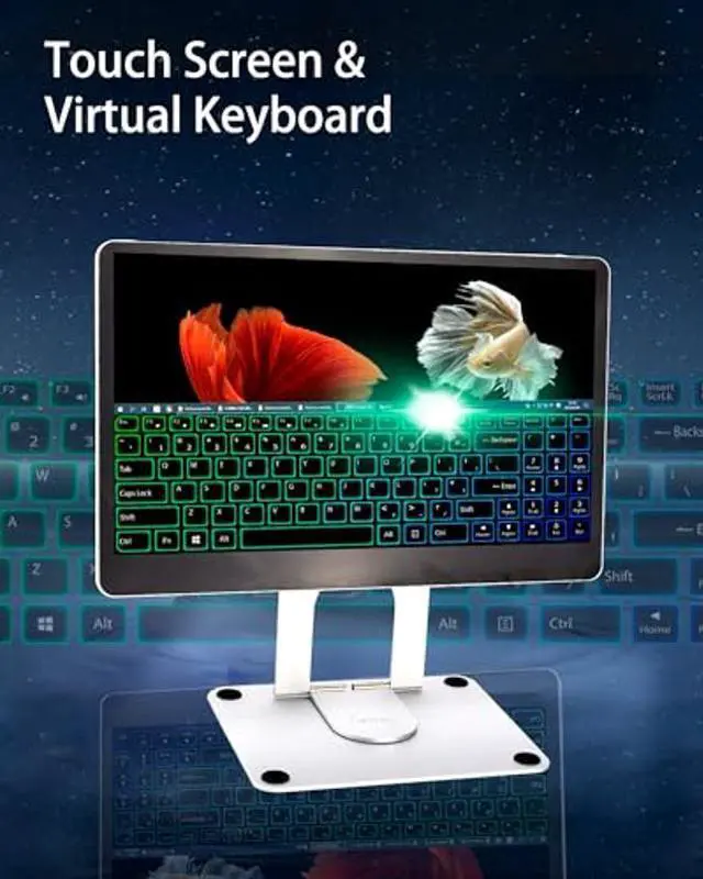 Alt view image 4 of 5 - Alecewey KX Laptop Screen Extender Monitor Portable Monitor for Laptop 15.6 Inch 1080P FHD IPS Touch Screen Laptop Monitor Extender Plug and Play Type-C/HDMI for Windows,Mac