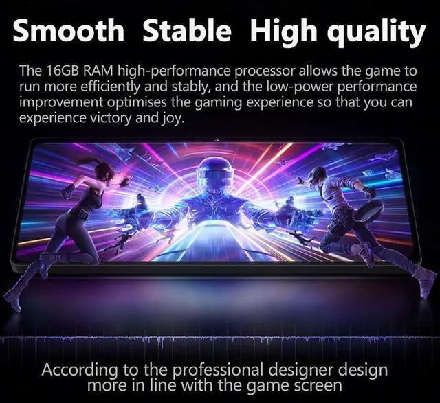 Alt view image 3 of 5 - Newest 11 Inch Tablet 2K Display 2000*1200 UHD 16GB RAM+256GB UFS ROM(1TB TF), Android 13, WiFi 5G, BT 5.0, 8-Cores, 4 Speakers, 8600mAh, 5MP+13MP+2MP, Metal Body, with Case, Keyboard & Mouse - Black