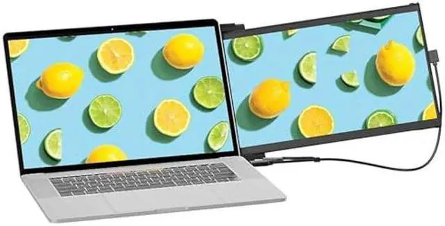 Main image of Mobile Pixels New Duex Max DS 14.1'' FHD 1080p Laptop Screen Extender, USB Type-C/HDMI Ports, Portable Monitor for 14'' to 17 Inch Laptops, Compatible with macOS/Windows/Apple/Android/Switch(Black)