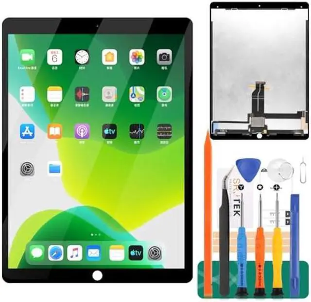 Main image of for iPad Pro 12.9 1st Screen Replacement A1652 for iPad Pro 12.9 A1584 LCD Digitizer Repair Kits for iPad Pro 12.9 2015 Touch Display Screen Assembly Replacement + IC Connector PCB Flex Cable (Black)