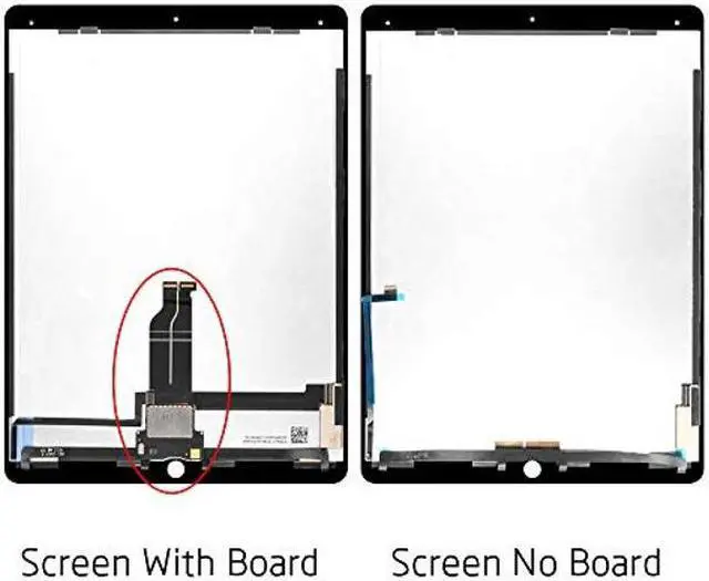 Alt view image 5 of 5 - for iPad Pro 12.9 1st Screen Replacement A1652 for iPad Pro 12.9 A1584 LCD Digitizer Repair Kits for iPad Pro 12.9 2015 Touch Display Screen Assembly Replacement + IC Connector PCB Flex Cable (Black)