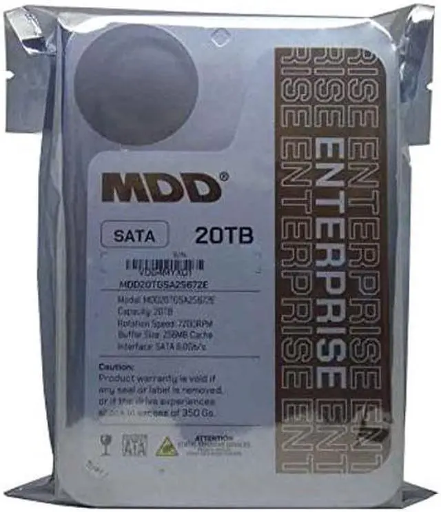 Alt view image 4 of 5 - MDD (MDD20TSATA25672E) 20TB 7200 RPM 256MB Cache SATA 6.0Gb/s 3.5" Internal Enterprise Hard Drive - 5 Years Warranty