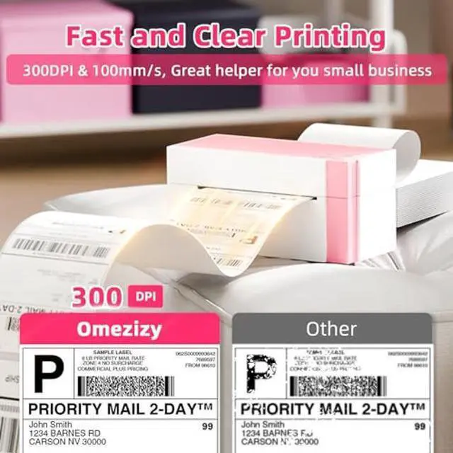 Alt view image 3 of 5 - Omezizy WiFi Shipping Label Printer 4x6, 300DPI Wireless Label Printer for Small Business, WiFi Thermal Label Printer for Shipping Packages, Compatible with USPS, Shopify,